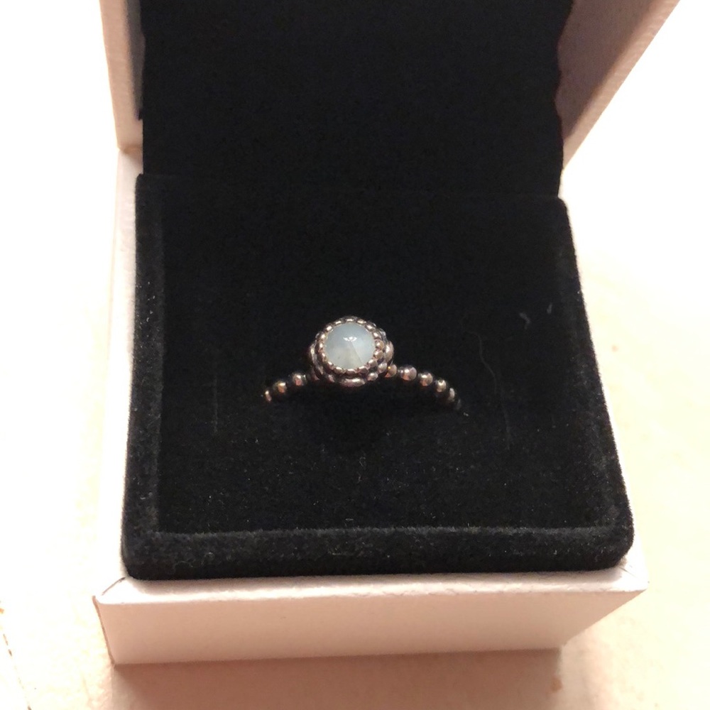 Pandora Aquamarine March Ring